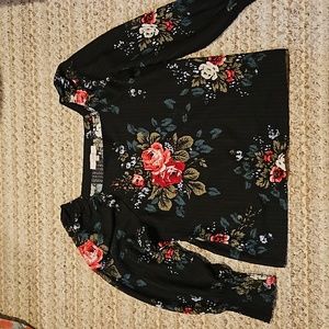 LOFT xl floral long sleeve top